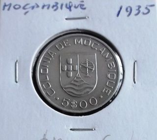 Portugal / Moçambique - 5 Escudos - 1935 - Silver photo