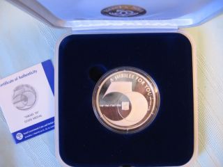 1997 Israel Jubilee 50th Anniversary State Medal 50mm 60g Pure Silver +box+coa photo