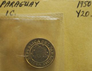 Paraguay 1950 Bu Brilliant Uncirculated 1 Centavo Coin photo