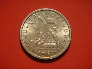 Portugal 5 Escudos,  1967 Coin Ship Coin photo
