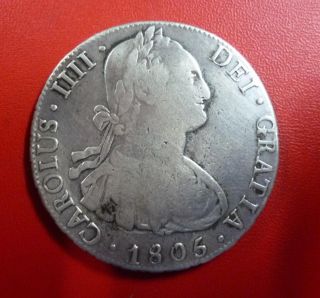 Bolivia Silver Coin 8 Reales Km73 Vf - 1805 Pj - Potosí photo
