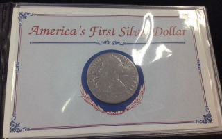 1797 8 - Reales America ' S First Silver Dollar Postal Commemorative Society photo