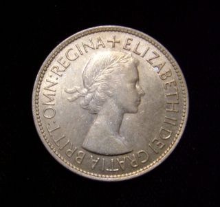 Great Britain 1953 1/2 Crown Coin C/n Bu Elizabeth Ii photo