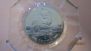 Turkish Angora Cat Crown Coin 1995 - Isle Of Man / Fleetwood - photo