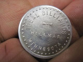 Good For 5c Cents In Trade Token Ideal Billards Willmar Mn Minnesota Coin Jmj photo