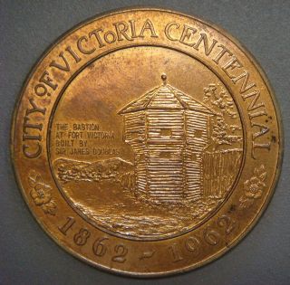 City Of Victoria Centennial 1862 - 1962,  Centennial Dollar $1.  00 photo