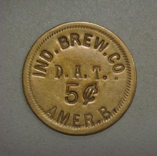 Ind Brew Co.  D.  A.  T.  5¢ Amer.  B.  (brewing) (millvale,  Pa. ) ( (r - 6) photo