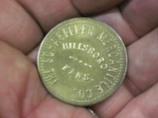 Good For $1 In Trade Token Hillsboro Kansas Coin The Schaeffler Merchantile Co photo