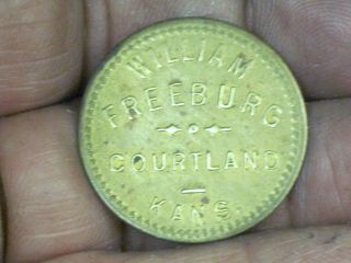 Good For 50c In Trade Token Courtland Kansas Coin William Freeburg photo