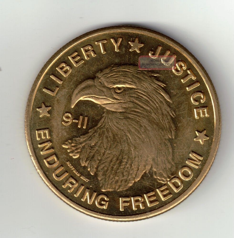 9 - 11 Liberty,  Justice,  Enduring Freedom - Medal - Coin Exonumia photo