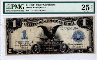 1899 $1.  00 Silver Certificate Pmg Vf 25 photo