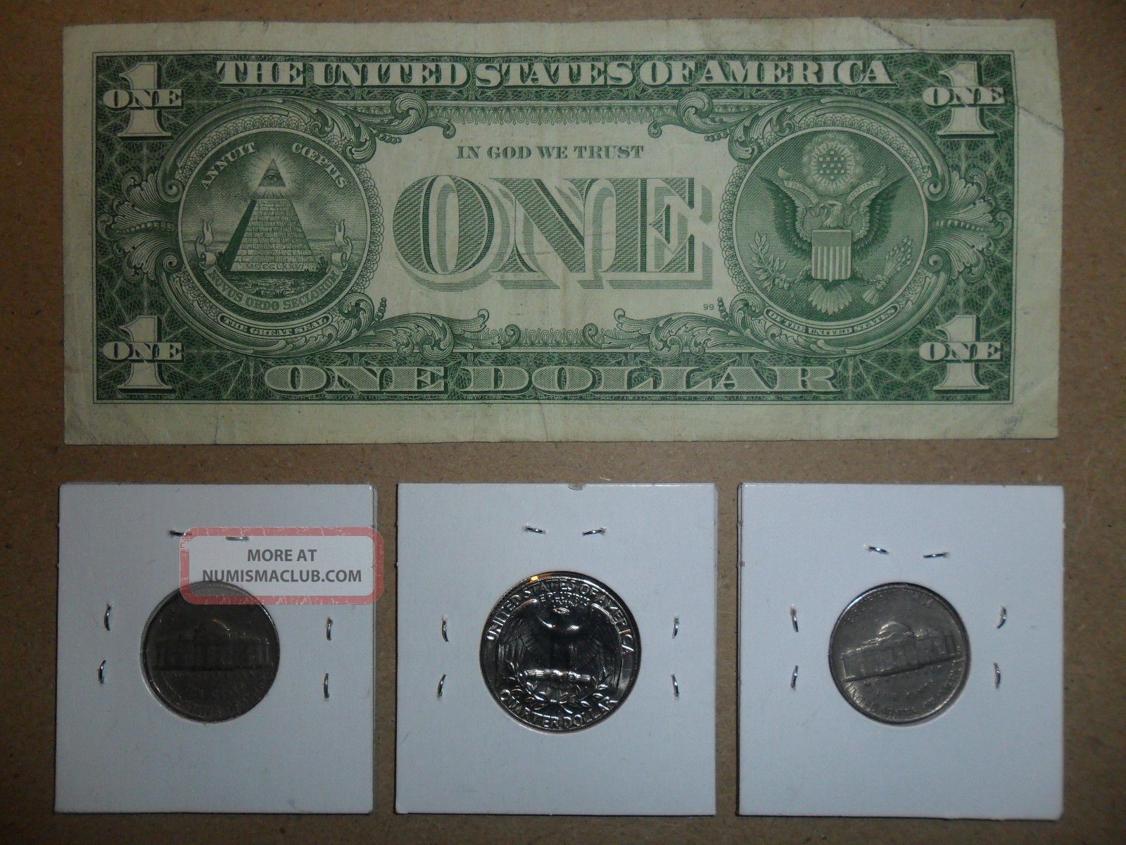 1957 Silver Certificate 1940 51 Jefferson Nickels 1974 Washington