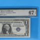 $1 1957 B Silver Certificate Pmg 67 Epq Gem Unc Fr 1621 Small Size Notes photo 10