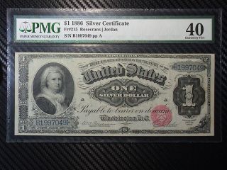 1886 $1 Martha Silver Certificate Fr.  215 Pmg 40 photo