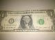 $1 Dollar Bill Wet Ink Transfer Error George Washington Portrait On Both Sides Paper Money: US photo 1