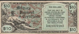 Us / Mpc,  $10,  Nd.  1951,  M 28,  Posetion 48,  Series 481,  Rare photo