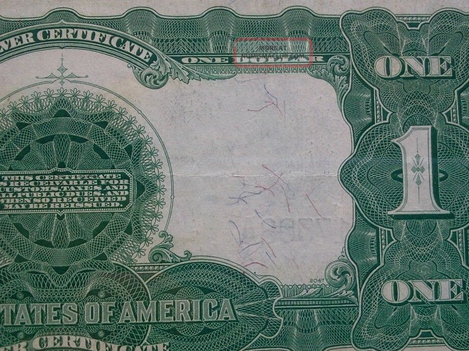 Ungraded Black Eagle 1899 1 Dollar Silver Certificate Speelman/white