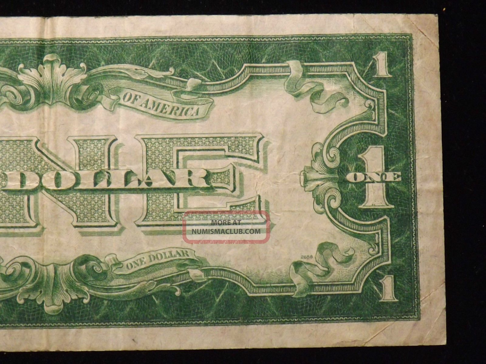 1934 Us $1 One Dollar Funny Back Silver Certificate Circulated