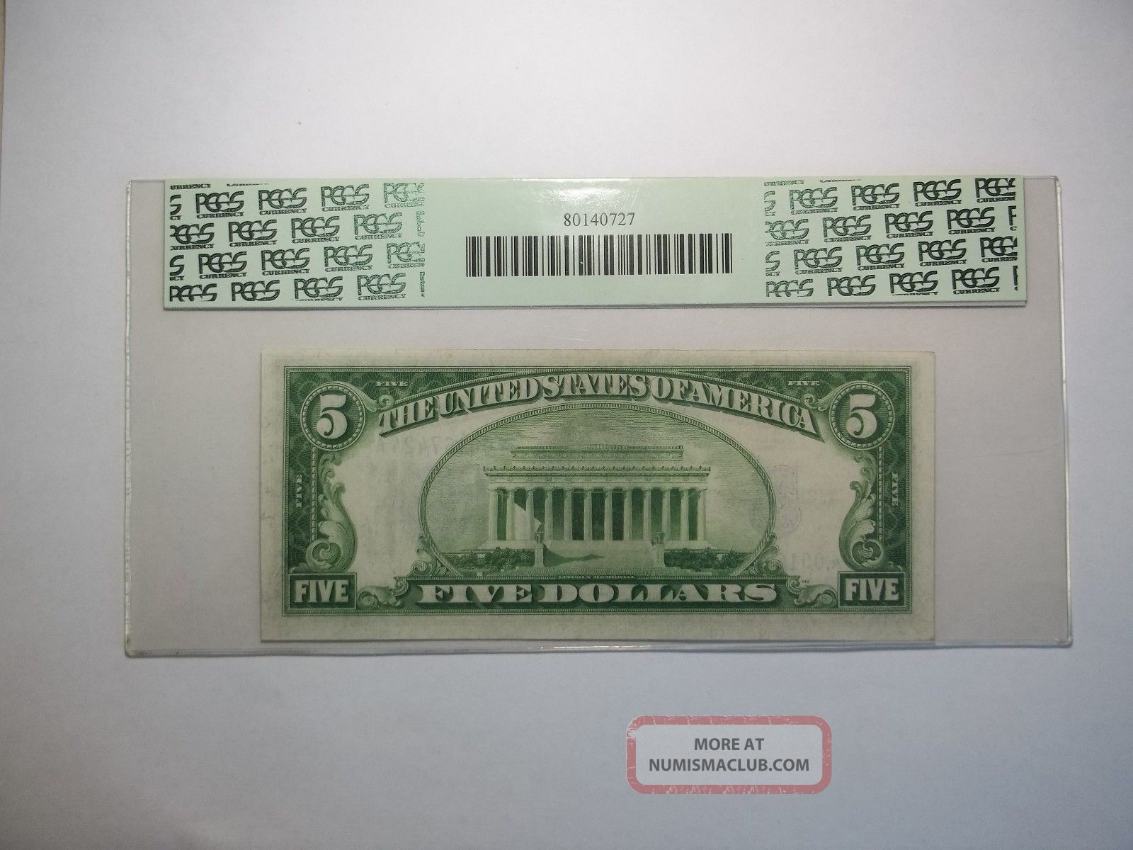 1934 $5 Silver Certificate Star Note Pcgs 45