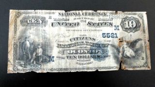 Few Known Rare $10 Brownback 1899 Date Back 