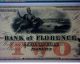 $2 1850 ' S The Bank Of Florence,  Nebraska,  Ne40g4a Pp A,  Pmg - 65 Paper Money: US photo 3