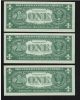 3 1957 A Consecutive & Uncircualted One Dollar Silver Certificates Small Size Notes photo 1