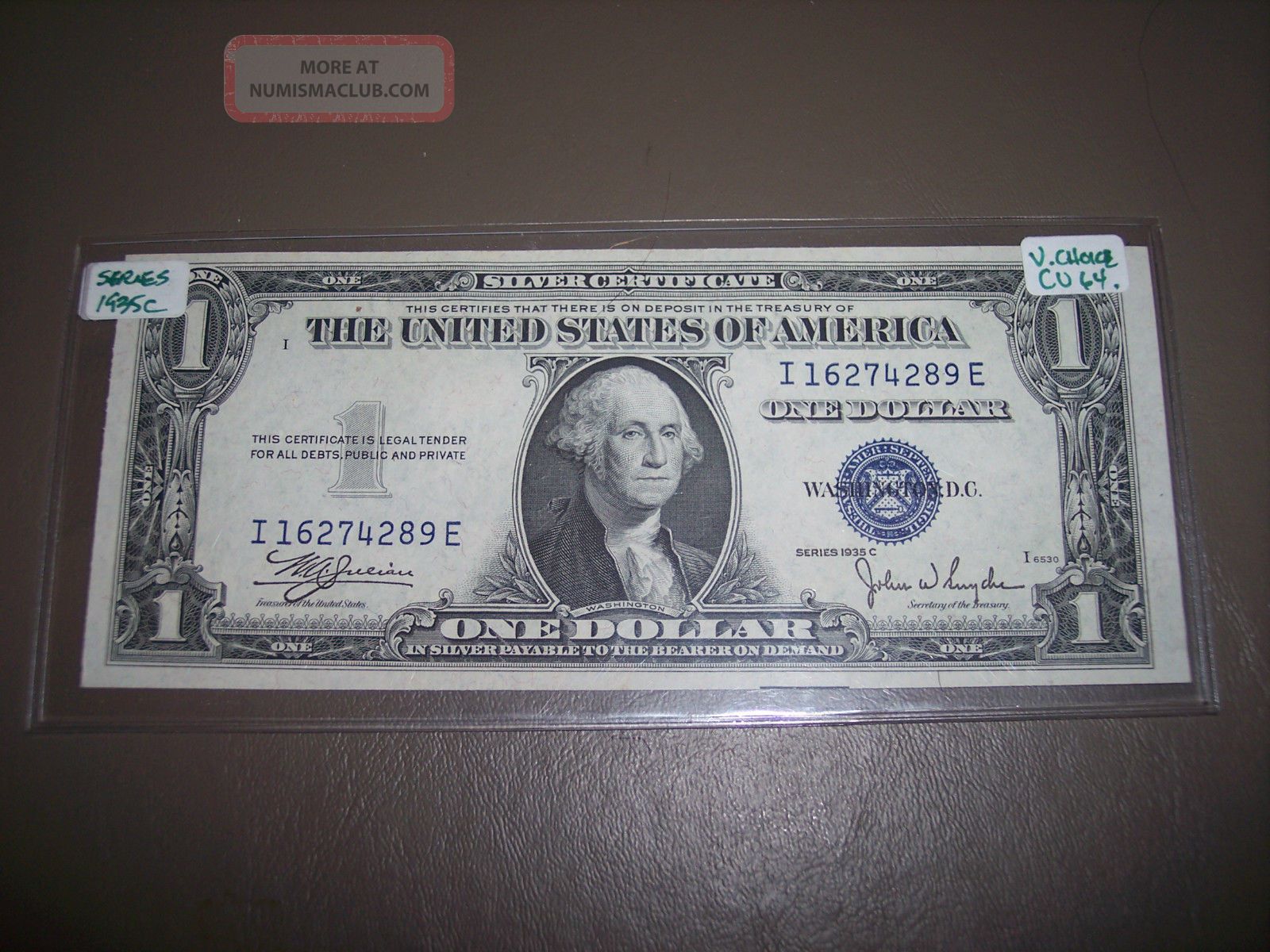 1935 C Silver Certificate A Cu 64