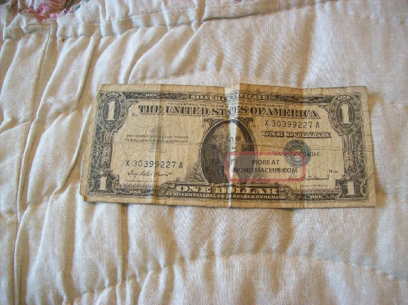 Silver Certificate Series 1957 Cirulated One Dollar