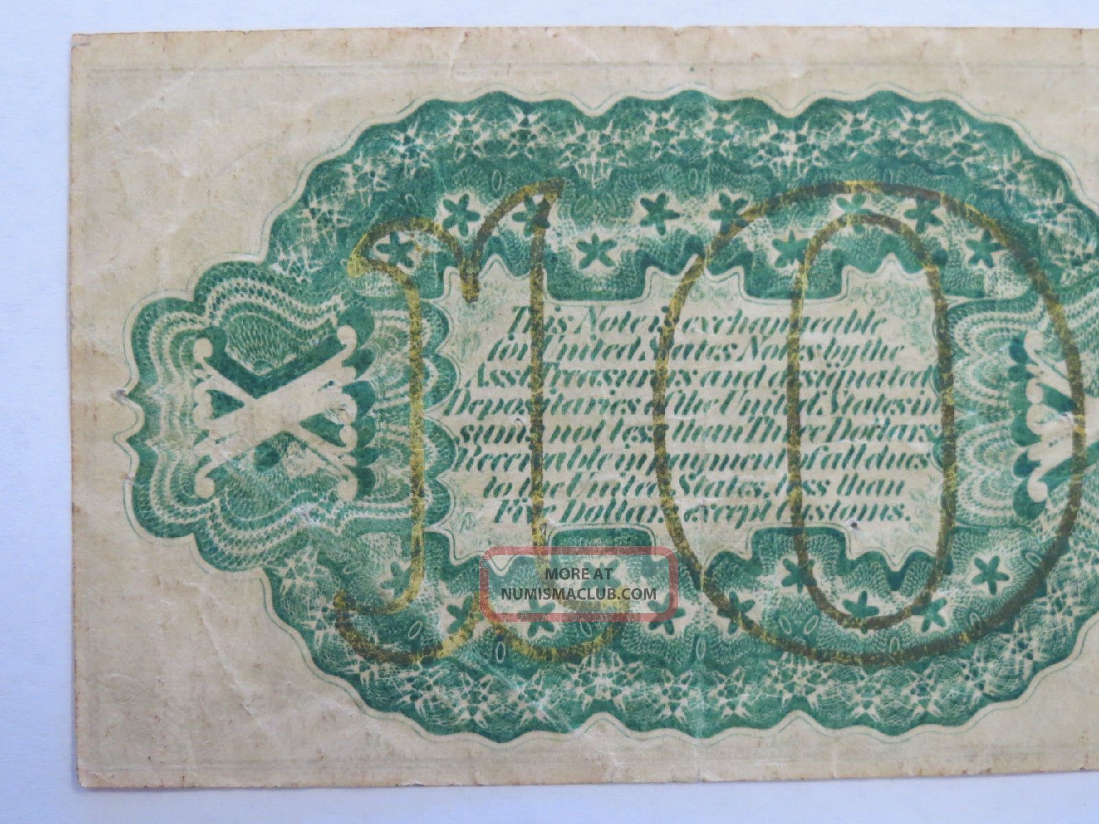 1860 ' S Us 10 Cent Fractional Note, 3rd Issue - Attractive Civil War