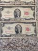 1953 Two Dollar Red Seal Small Size Notes photo 4