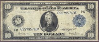1914 $10 Federal Reserve Note Chicago District photo