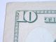 Us $10 Ten Dollar Bill Note Bleeding Ink Error Green Ink Paper Money: US photo 4