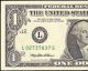 Unc 1999 $1 Dollar Bill Minor Shift Error Federal Res Note Paper Money Currency Paper Money: US photo 3