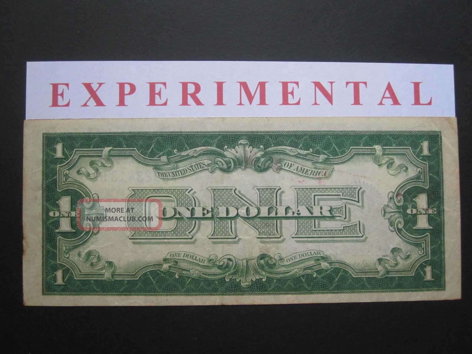 1928 B $1 Silver Certificate Experimental Funny Back Y B Block