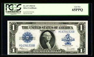 1923 $1 Silver Certificate Banknote 237 Gem Uncirculated Certified Pcgs - Cu65ppq photo