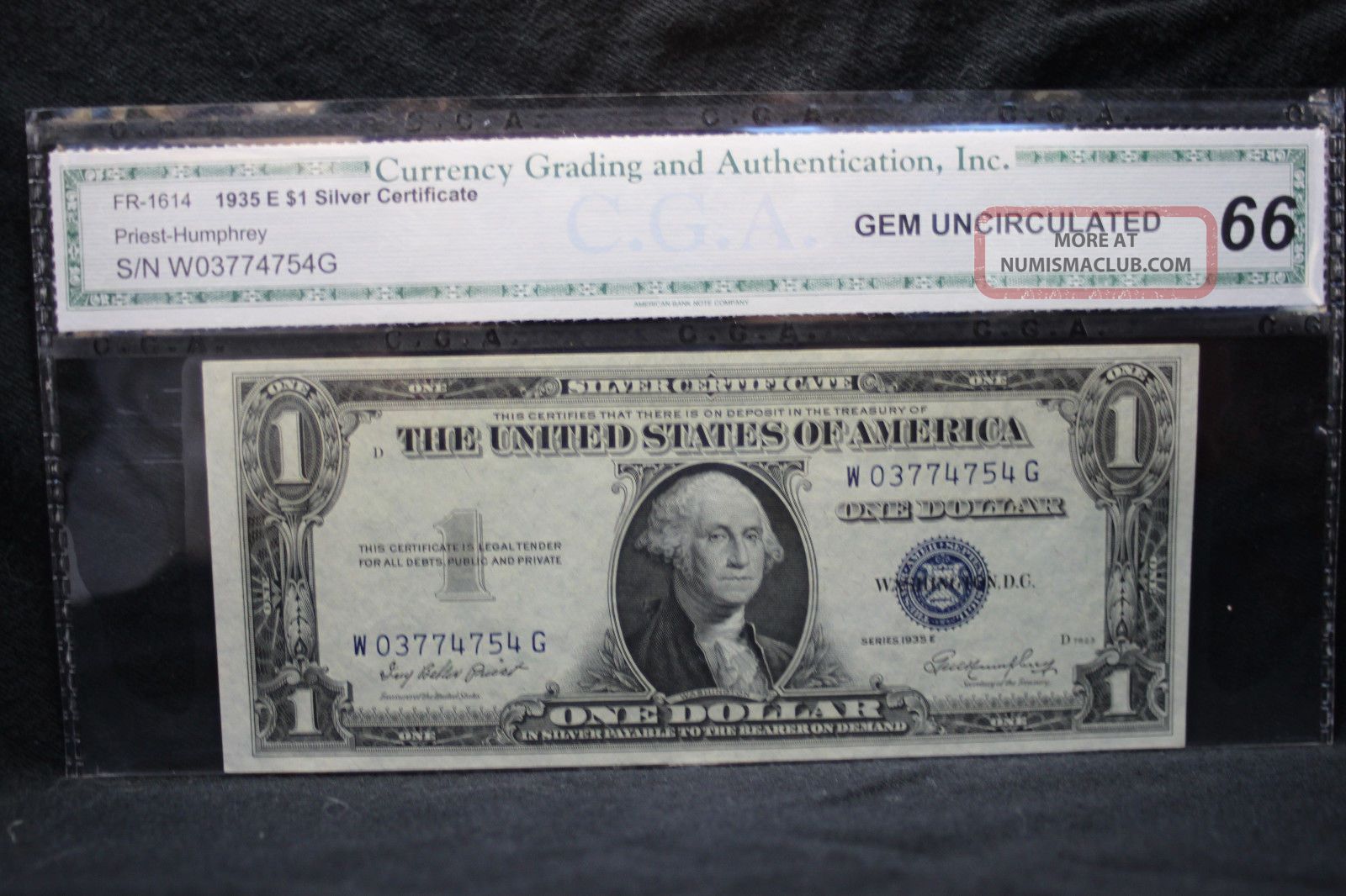 1935 Silver Certificates Gem Uncirculated Cga 66 67 Complete Series