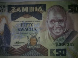 Zambia Fifty Kwacha Bank Note (50 Kwacha) photo