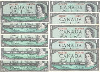 10 - 1954 $1.  00 Canadian Bank Note Co.  Limited,  Money No Longer Made,  Veryfine. photo
