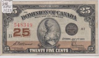 1923 Canada 25 Cent Note photo