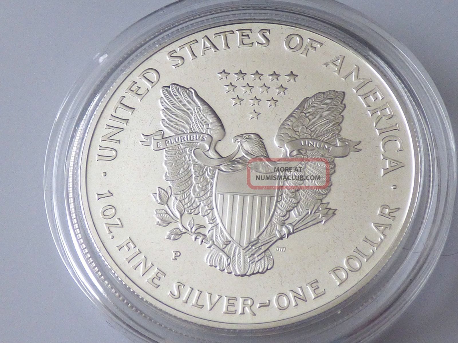 1998 American Eagle One Ounce Proof Silver Bullion Coin One Dollar In Case