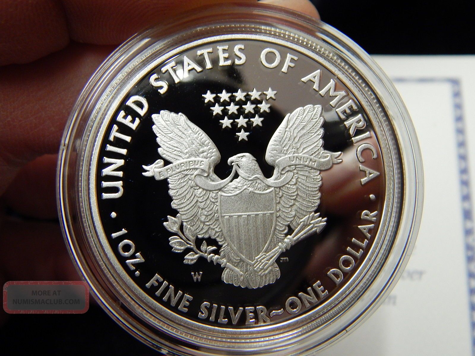 2010 - W American Eagle One Ounce Silver Proof Coin - Cameo - No Frills ...