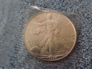 1997 American Silver Eagle Dollar 1 Oz.  999 Ungraded photo