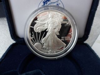 2006 ' W ' Proof American Silver Eagle Complete W/box & C.  O.  A.  Ships Today photo