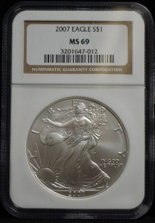 Ngc 2007 Ms - 69 American Silver Eagle photo