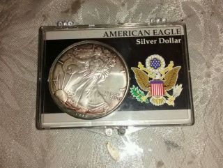 1998 American Eagle - Silver Dollar - 1oz Rainbow Toned - Uncirculated photo