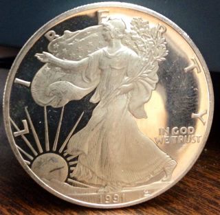United States Silver Dollar,  1991 photo