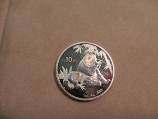 2007 Chinese Silver Panda 10 Yuan 1oz.  999 Fine Silver Chinese Coin photo