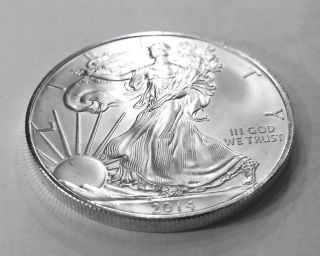 2014 $1 Silver American Eagle Ungraded 1 Oz.  999 Fine Bullion Dollar Coin photo