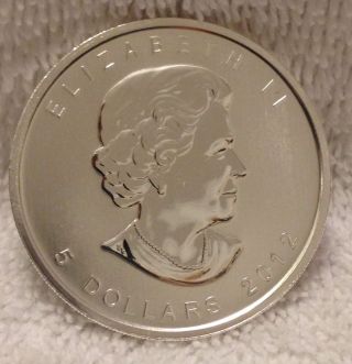 2012 Canada 1oz Maple Leaf Fine Silver Coin photo