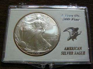 2003 American Silver Eagle 1 Oz. .  999 One Dollar U S Coin,  Walking Liberty photo